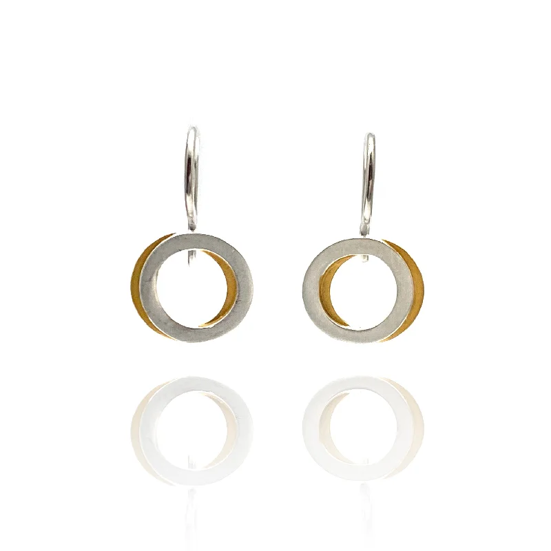 Minimal Mixed Metal Circle Drops