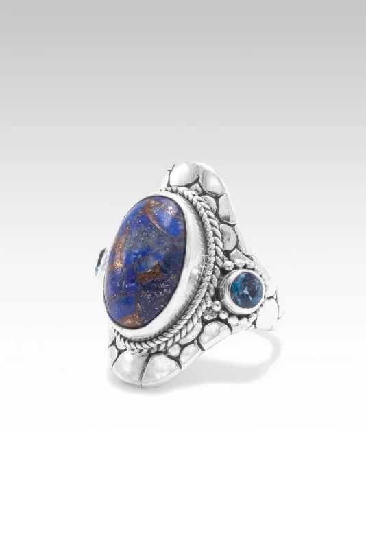 Heavenly Wisdom Ring II™ in Lapis with Bronze Matrix