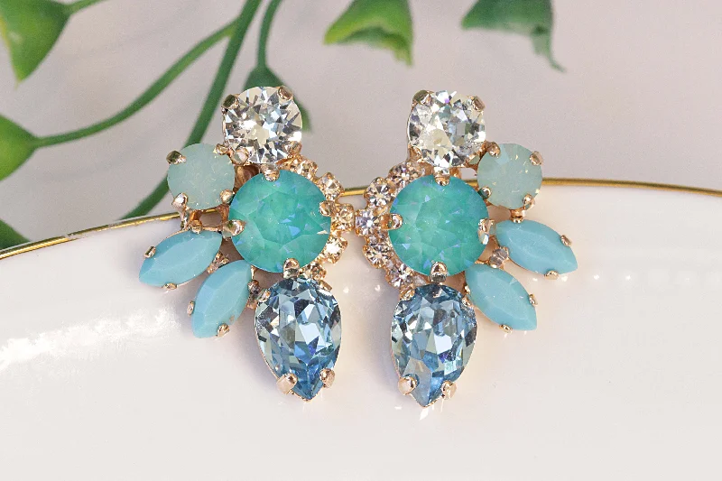 BRIDAL TURQUOISE EARRINGS