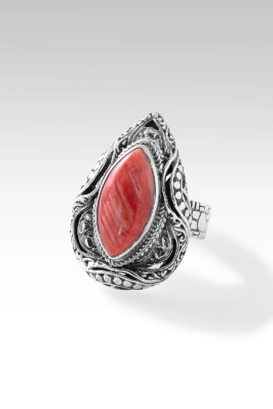 Path of Peace Ring™ in Red Spiny Oyster