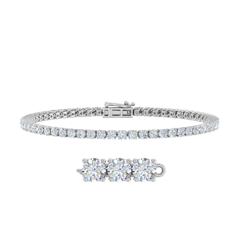 4 Carat Diamond Tennis Bracelet in 950 Platinum (7.5 Inch)