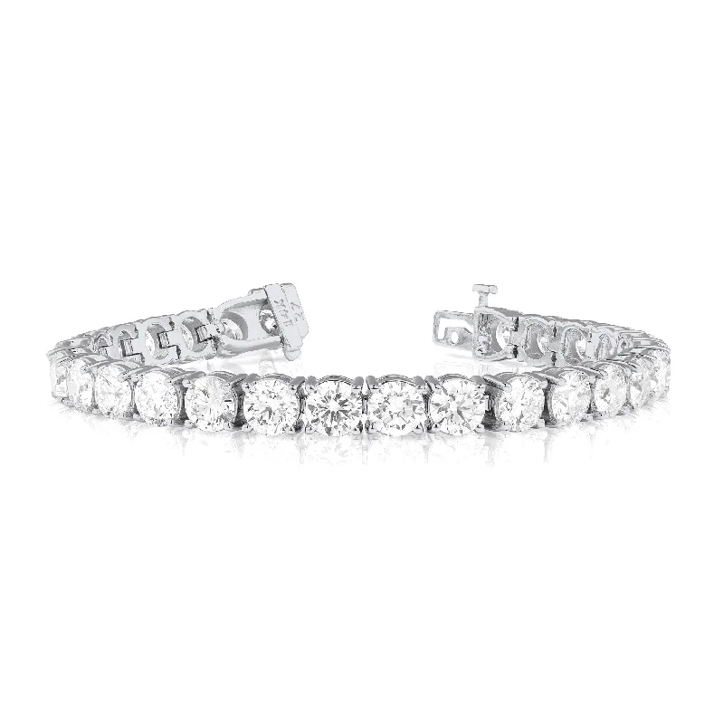 16 Ctw Lab Grown Diamond Tennis Bracelet in 14 Karat White Gold