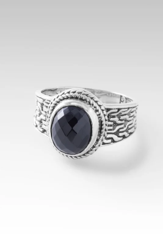 Palisade Ring™ in Black Spinel