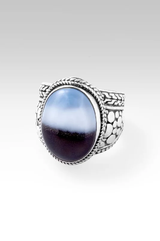 Praise on the Mountain Ring™ in Banded Blue Opal