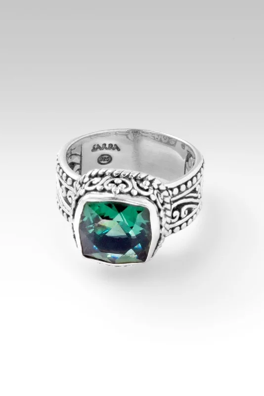 Graceful Presence Ring™ in Green Lab Created Quartz