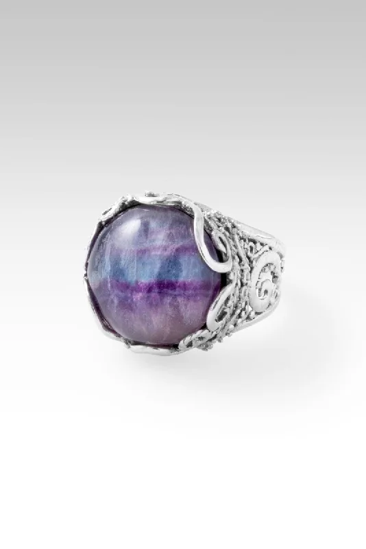 Live in Faith Ring™ in Rainbow Fluorite