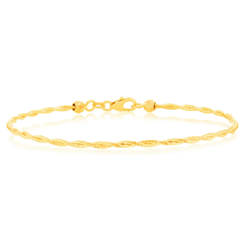 9ct Yellow Gold Omega 19cm Bracelet