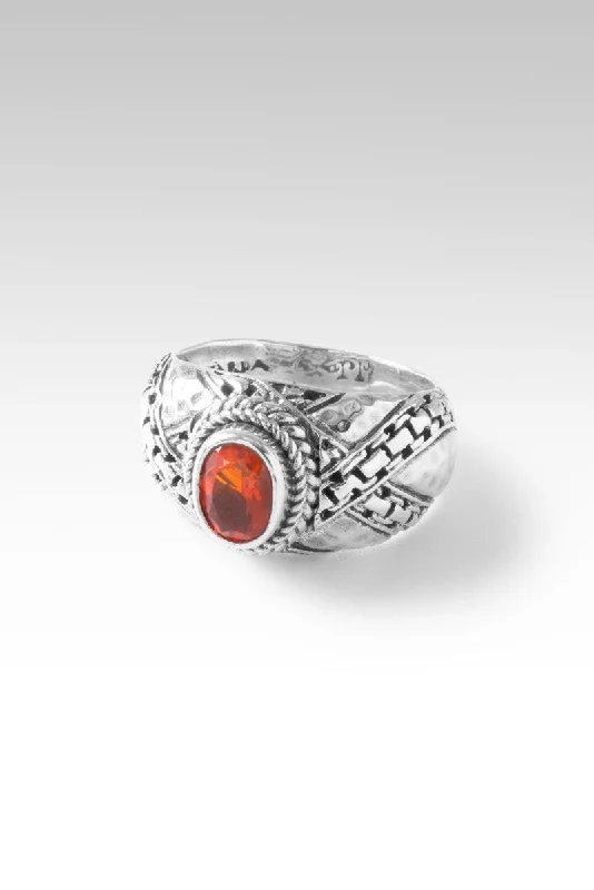 Tranquil Spirit Ring II™ in Mexican Fire Opal