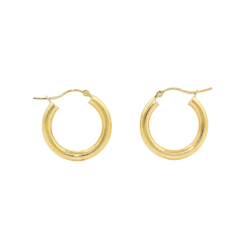 14k Gold x 3mm Tube Hoops