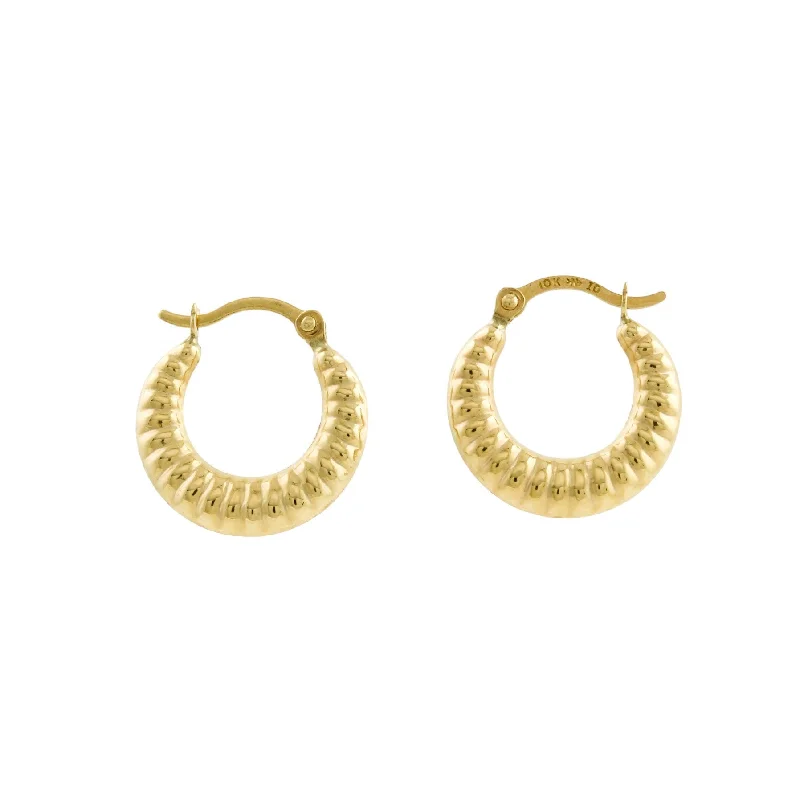 10K Gold x 'Croissant' Creole Hoops