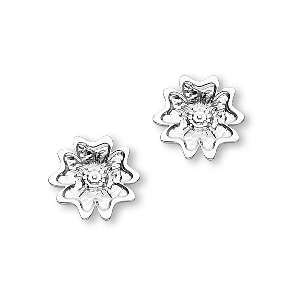 Scottish Primrose Sterling Silver 12mm Stud Earrings, E1941