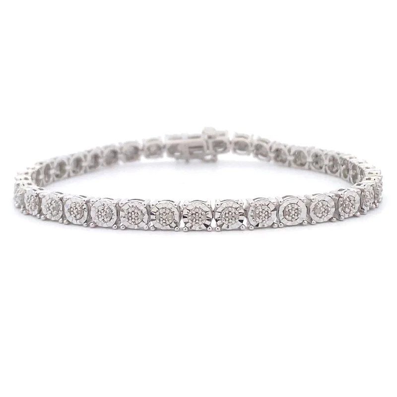 Diamond Tennis Bracelet in Sterling Silver