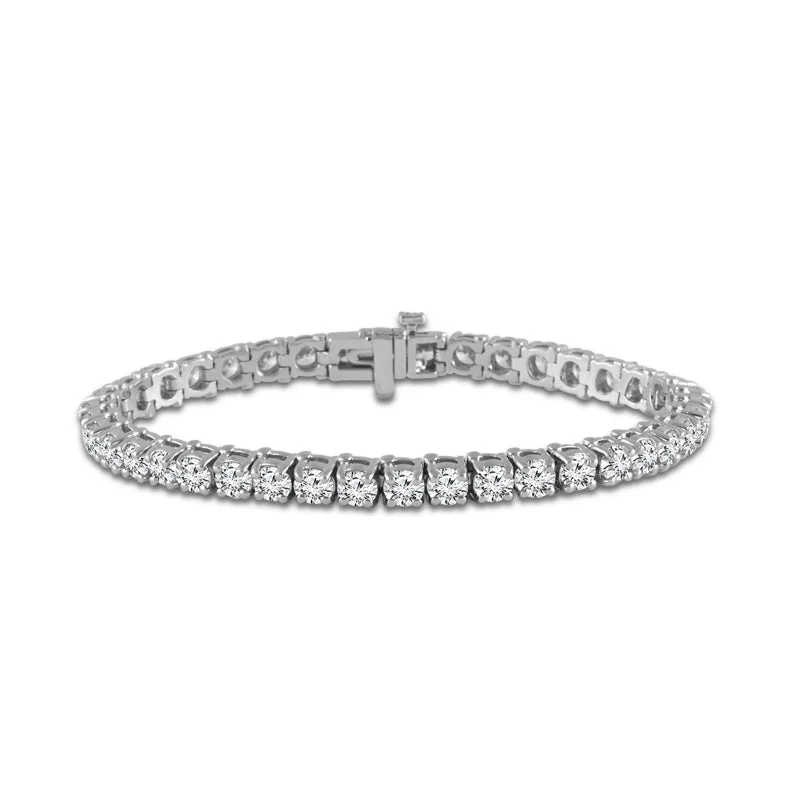 8.00 Ctw Lab Grown Diamond Tennis Bracelet in 14 Karat White Gold