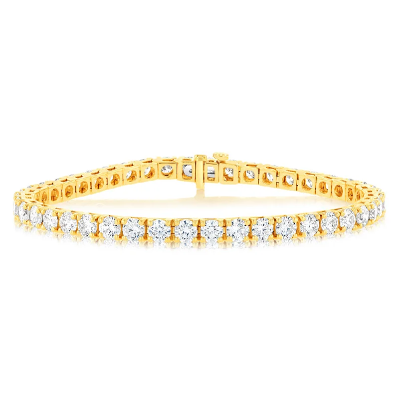 Luminesce Lab Grown 10 Carat Diamond Tennis Bracelet in 9ct Yellow Gold