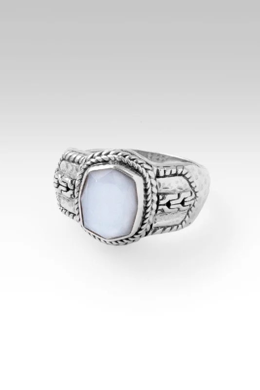 Iron Resolve Ring™ in White Moonstone