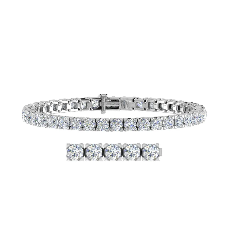 10 Carat Diamond Tennis Bracelet in 14K Gold (7 Inch) - IGI Certified