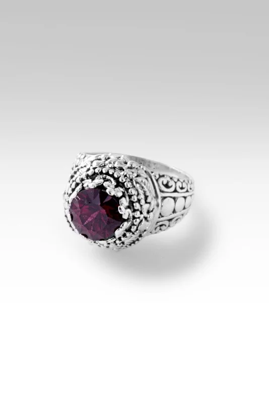 Wildflower Wisdom Ring™ in Malawi Pink Color Change Garnet