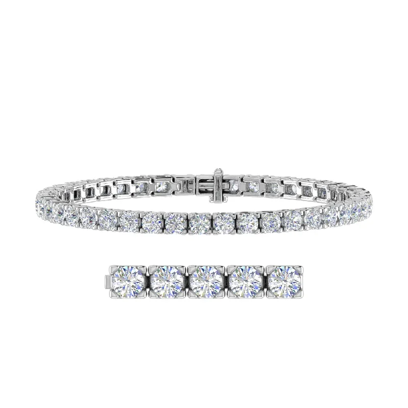 8 Carat Diamond Tennis Bracelet in 14K Gold (7 Inch) - IGI Certified