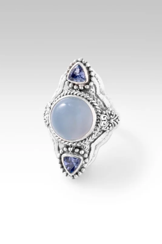 I Will Be With You Ring™ in Blue Chalcedony