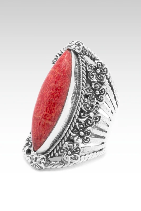 Flourishing Faith Ring™ in Red Sponge Coral