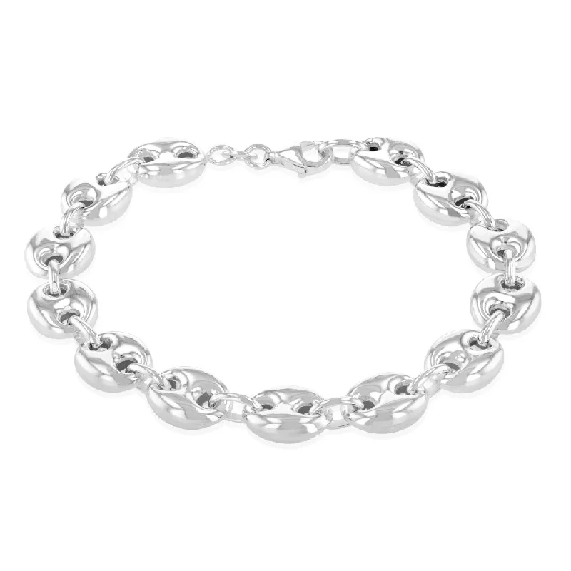 Sterling Silver Puff 17.5cm Bracelet