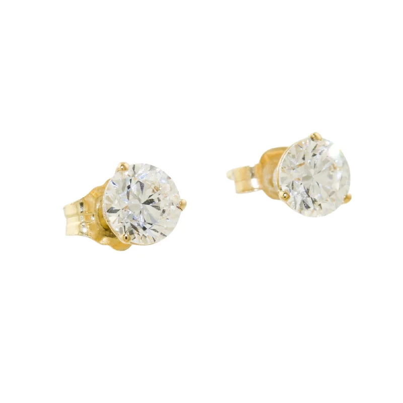 14k Gold x 5mm Round 1.02 ct Lab Diamond Studs