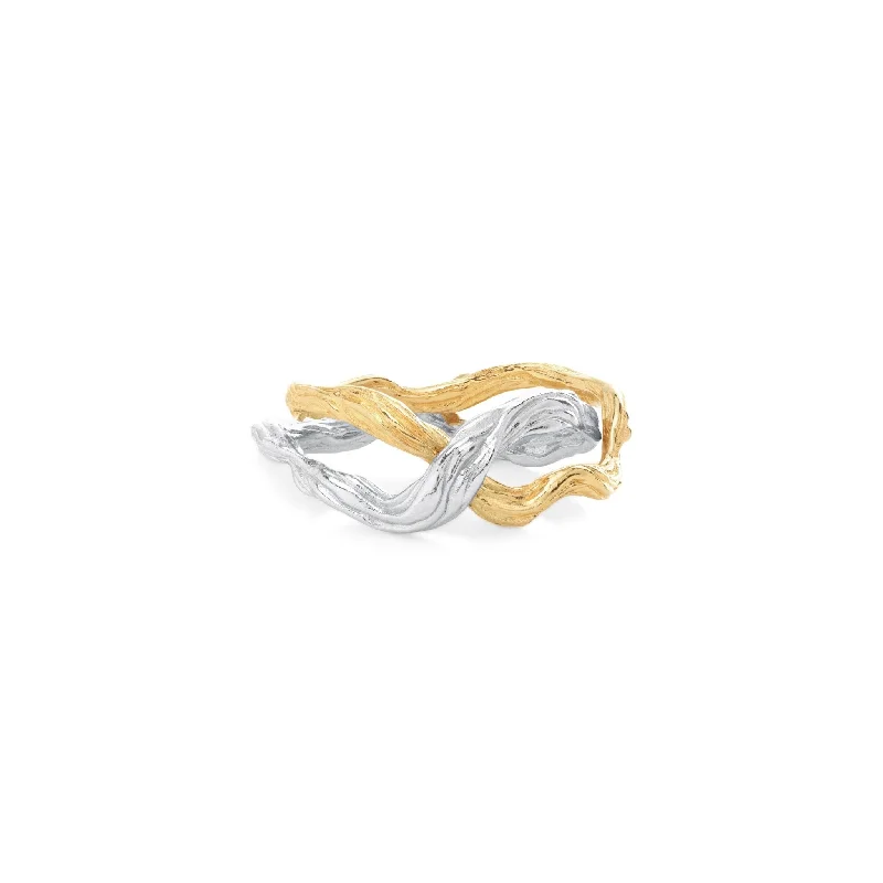 Wisteria Male Ring in Sterling Silver & 18K