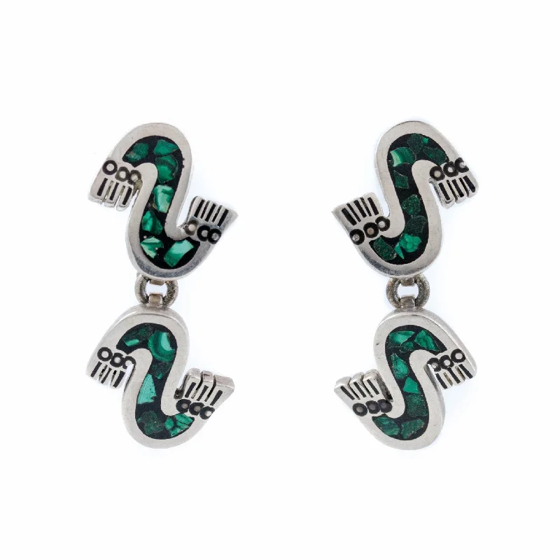 Double “S” Inlay Earrings