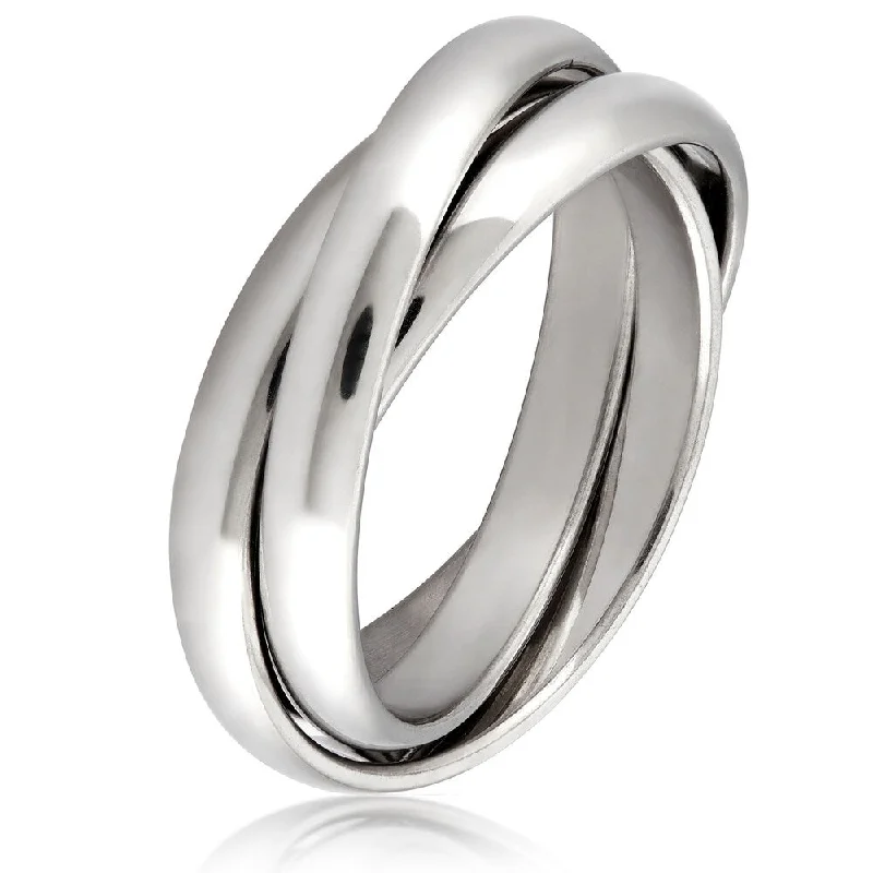 Women's Intertwined Triple Bands Stainless Steel Ring