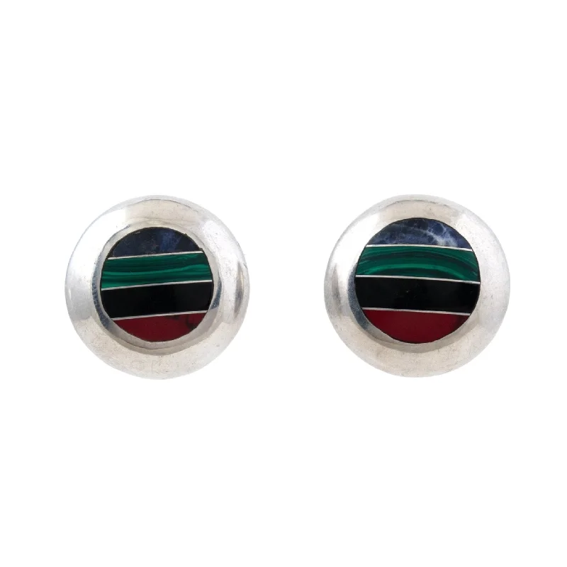 Multi-Stone Inlay Earrings