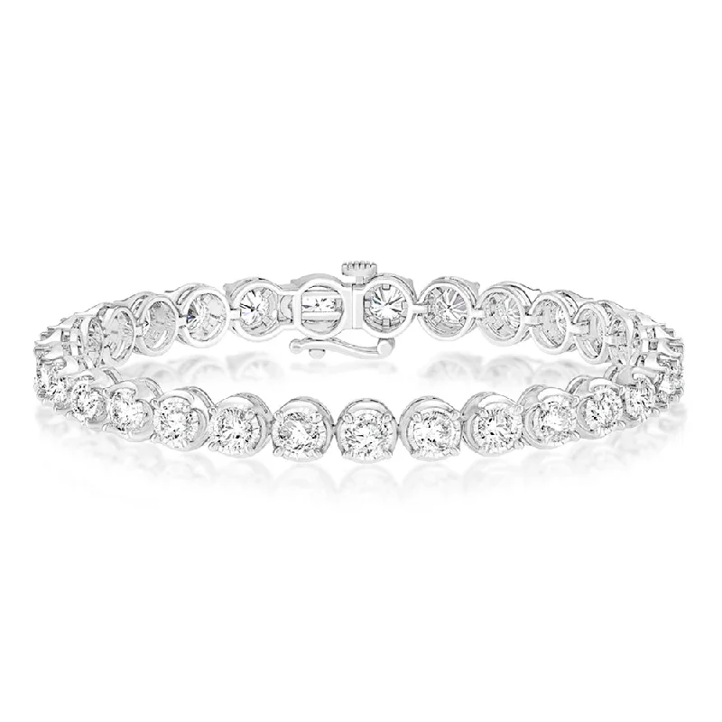 Luminesce Lab Grown 10.30Carat Bracelet Diamond in 10ct White Gold