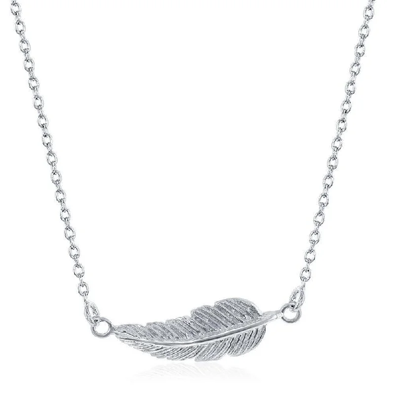 Sterling Silver Leaf Design Necklace