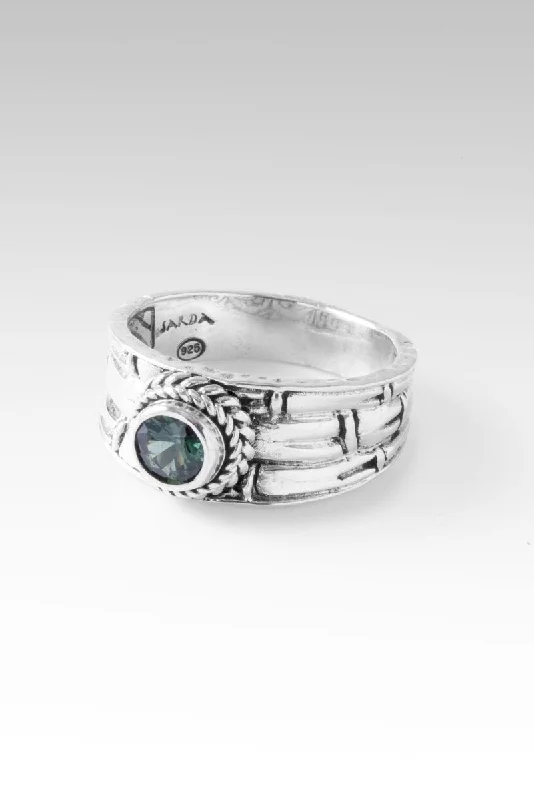 Steadfast and Resilient Ring™ in Australian Teal Green Sapphire