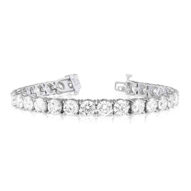 19 Ctw Lab Grown Diamond Tennis Bracelet in 14 Karat White Gold