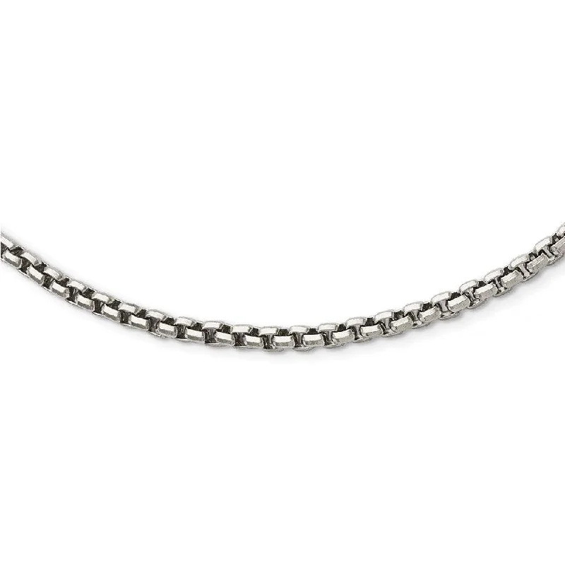 Stainless Steel Polished Fancy Link 3.80mm Chain Necklace