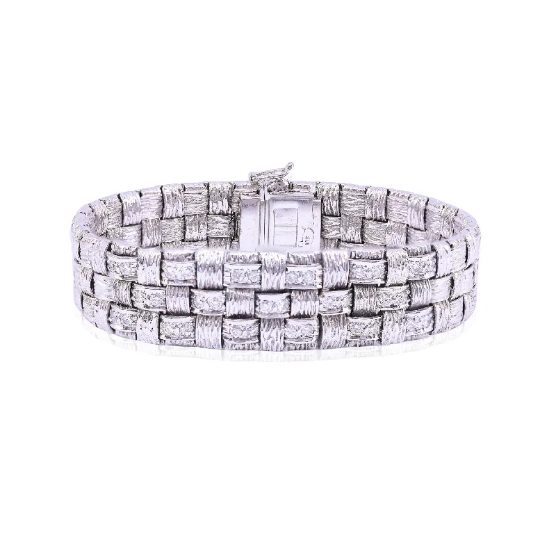 18K WHITE GOLD DIAMOND EBEL BRACELET WATCH - 0.64CTW