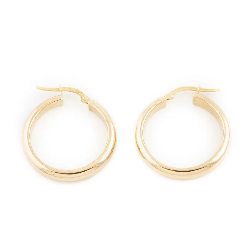 Medium Halfpipe Gold Hoops