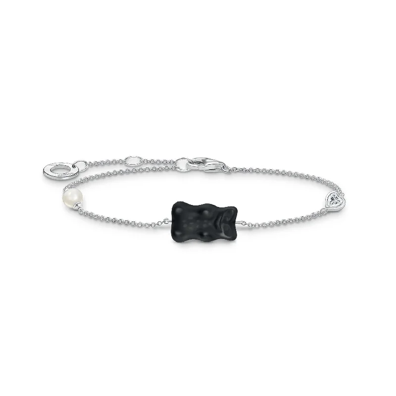 Thomas Sabo Sterling Silver Haribo Black Bear 16-19cm Bracelet