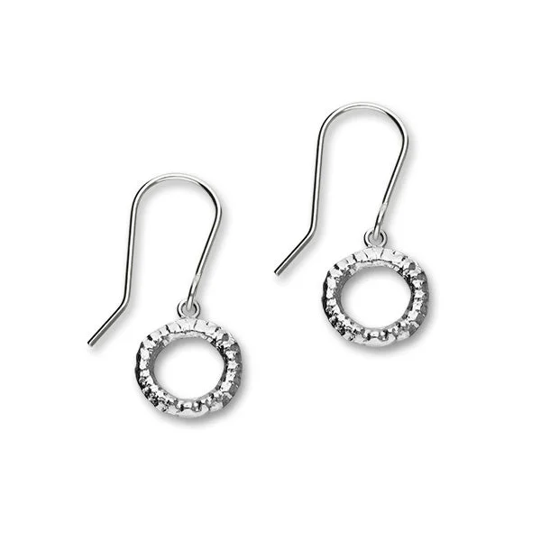 Cairns Sterling Silver Circle Drop Earrings, BP4