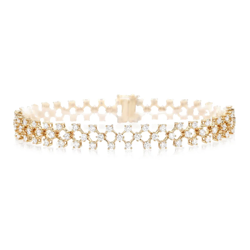 Robert Irwin Couture Silk Mesh Diamond Bracelet