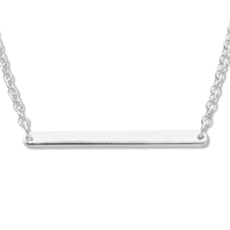 Sterling Silver Small Bar Design Necklace