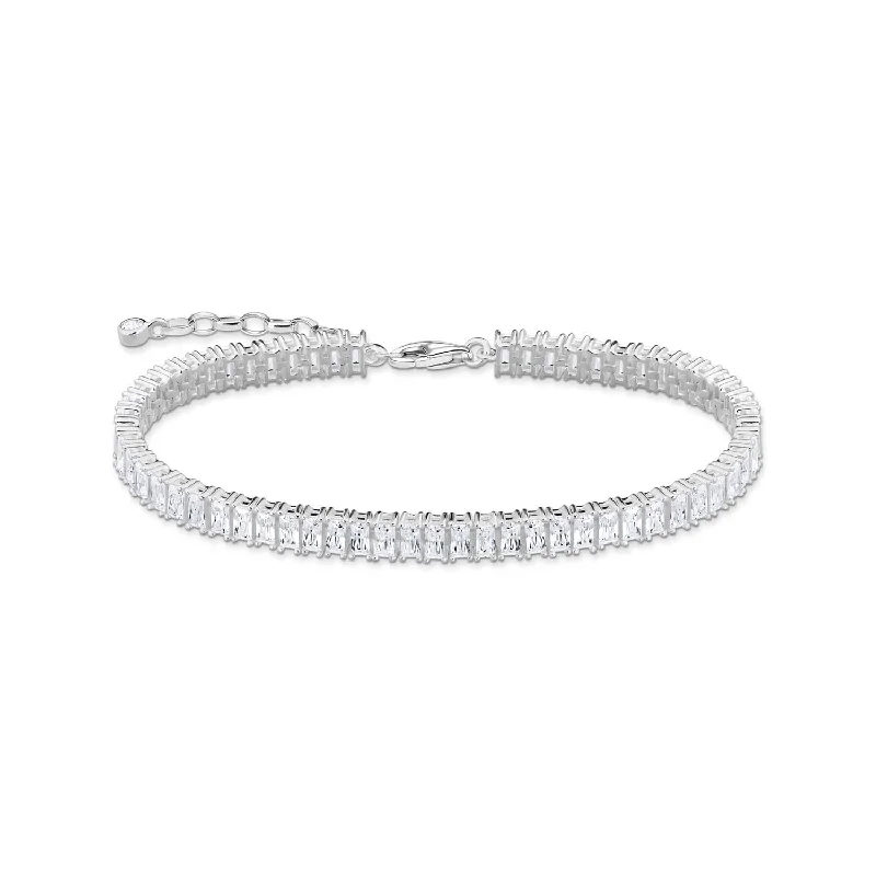 Thomas Sabo Heritage Sterling Silver CZ Tennis 16-19cm Bracelet