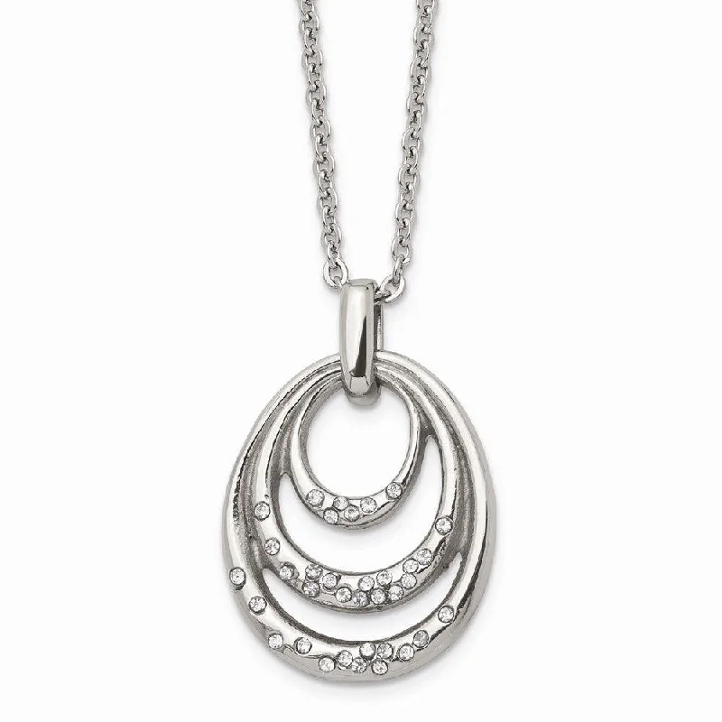 Stainless Steel CZ Necklace