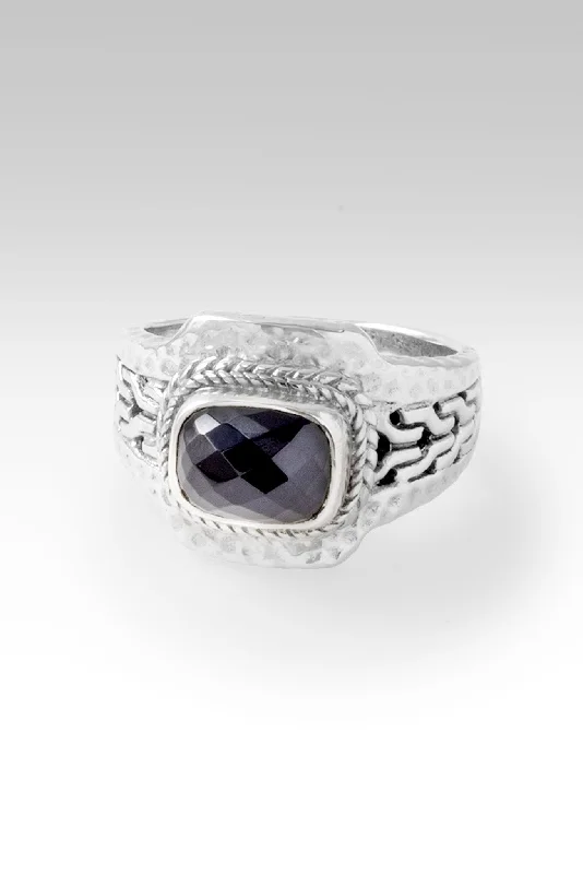 Fear Not Ring™ in Black Spinel