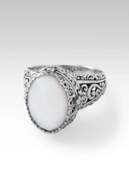 Live in Harmony Ring™ in White Mother of Pearl