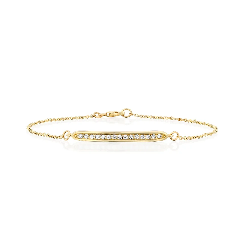 Florence Gold Bracelet White Diamonds