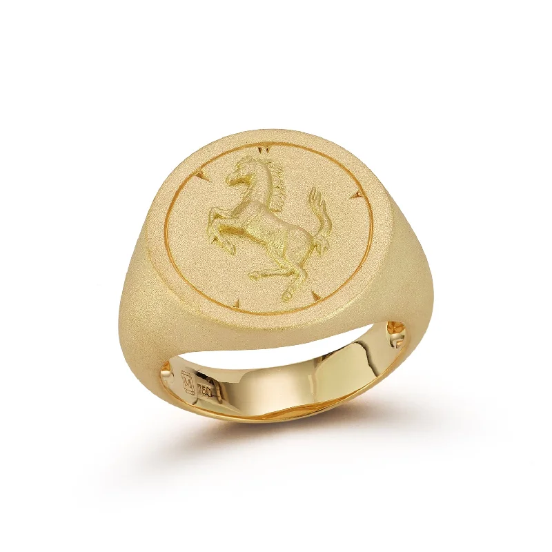 18kt Stallion Ring