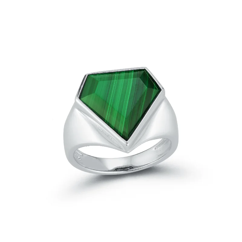 Malachite Pentagon Ring