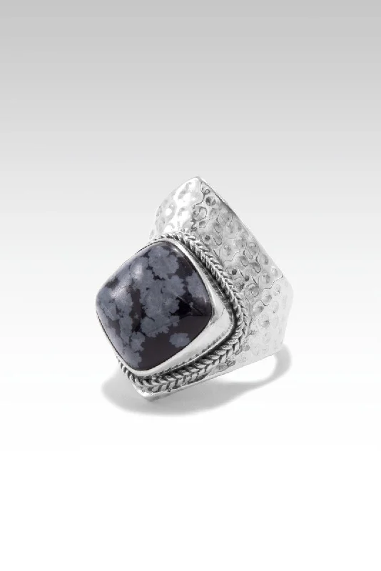 Promise of Grace Ring™ in Snowflake Obsidian