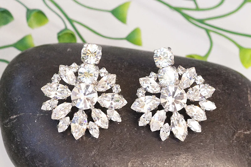 BRIDAL CLUSTER EARRINGS